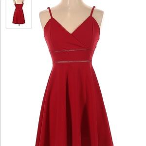 Jun & Ivy Semi Formal Red Dress